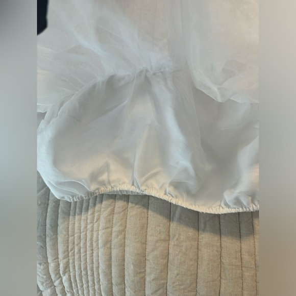 Show Me Your Mumu Rossella Ruffle Top in White Organza - M - Picture 7 of 9